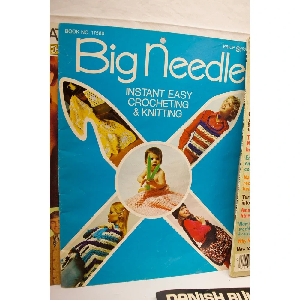 Vintage 1970s Knitting Crochet Pattern Books Bernat Family‎ Circle Lot of 5+
